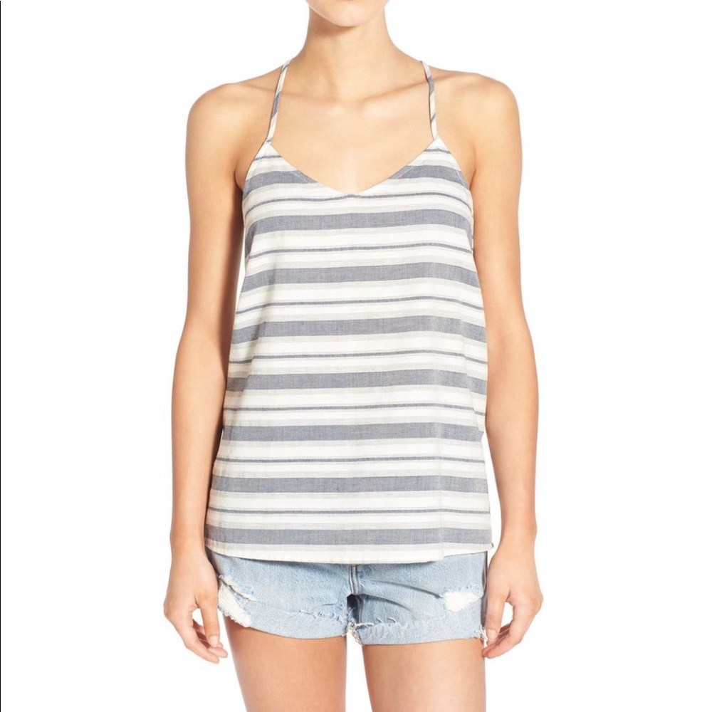 ELODIE‎ Stripe Racerback Tank, M